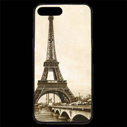 Coque iPhone 7 Plus Premium Tour Eiffel Vintage en noir et blanc
