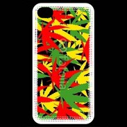 Coque iPhone 4 / iPhone 4S Fond de cannabis coloré