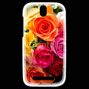 Coque HTC One SV Bouquet de roses multicouleurs