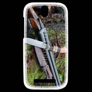 Coque HTC One SV Fusil de chasse et couteau 2