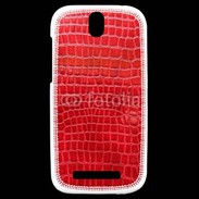 Coque HTC One SV Effet crocodile rouge