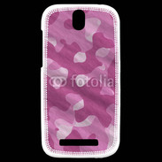 Coque HTC One SV Camouflage rose