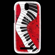 Coque HTC One SV Abstract piano 2