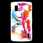 Coque LG Nexus 4 Basketteur coloré