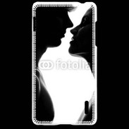 Coque LG Optimus G Couple d'amoureux en noir et blanc