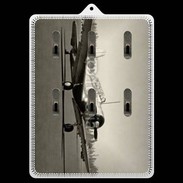 Porte clés Avion T6 noir et blanc