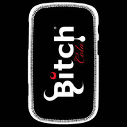 Coque Blackberry Bold 9900 Bitch Cola fond noir
