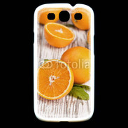 Coque Samsung Galaxy S3 Belles oranges sur fond en bois