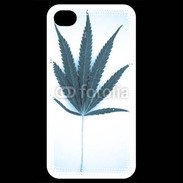 Coque iPhone 4 / iPhone 4S Marijuana en bleu et blanc
