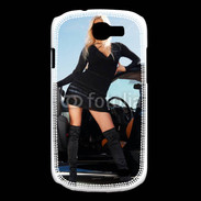 Coque Samsung Galaxy Express Femme blonde sexy voiture noire