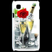 Coque Samsung Galaxy S Champagne et rose rouge