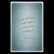 Etui carte bancaire Ami poignardée Turquoise Citation Oscar Wilde