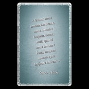Etui carte bancaire Bons heureux Turquoise Citation Oscar Wilde