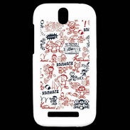 Coque HTC One SV Adishatz All Over Rugby