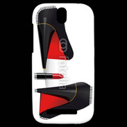 Coque HTC One SV Escarpins et tube de rouge à lèvres