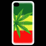 Coque iPhone 4 / iPhone 4S Drapeau reggae cannabis