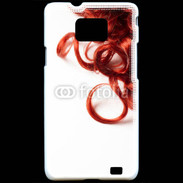 Coque Samsung Galaxy S2 Coiffure Cheveux bouclés rouges