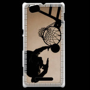 Coque Sony Xperia M Basket en noir et blanc