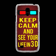 Coque Samsung Galaxy S4mini Keep Calm and See your life 3D Rouge