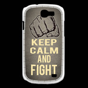Coque Samsung Galaxy Express Keep Calm and Fight Gris