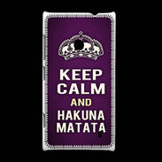 Coque Nokia Lumia 520 Keep Calm and Hakuna Matata Violet