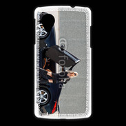 Coque LG Nexus 5 Femme blonde sexy voiture noire 3