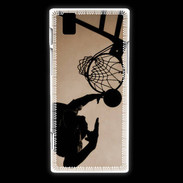 Coque Huawei Ascend P2 Basket en noir et blanc