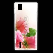 Coque Huawei Ascend P2 Belle rose 2