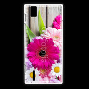 Coque Huawei Ascend P2 Bouquet de fleur sur bois