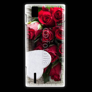 Coque Huawei Ascend P2 Bouquet de rose