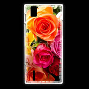 Coque Huawei Ascend P2 Bouquet de roses multicouleurs