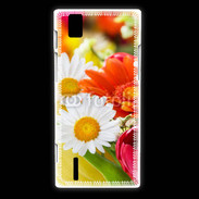 Coque Huawei Ascend P2 Fleurs des champs multicouleurs