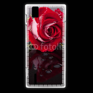 Coque Huawei Ascend P2 Belle rose Rouge 10