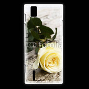 Coque Huawei Ascend P2 Belle rose Jaune 50