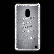 Coque Nokia Lumia 620 Brave Noir Citation Oscar Wilde
