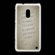 Coque Nokia Lumia 620 Ame nait Sepia Citation Oscar Wilde