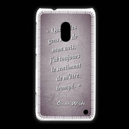 Coque Nokia Lumia 620 Avis gens violet Citation Oscar Wilde