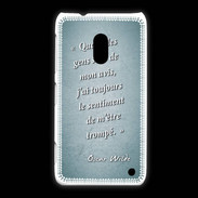 Coque Nokia Lumia 620 Avis gens Turquoise Citation Oscar Wilde