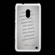 Coque Nokia Lumia 620 Bons heureux Gris Citation Oscar Wilde