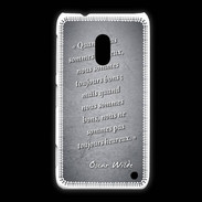 Coque Nokia Lumia 620 Bons heureux Noir Citation Oscar Wilde