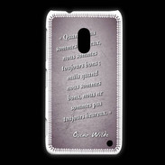 Coque Nokia Lumia 620 Bons heureux Violet Citation Oscar Wilde