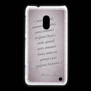 Coque Nokia Lumia 620 Bons heureux Rose Citation Oscar Wilde