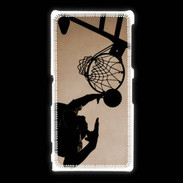 Coque Sony Xpéria Z1 Basket en noir et blanc