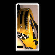 Coque Huawei Ascend P6 Belle voiture jaune et noire