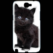 Coque Samsung Galaxy Note 2 Petit chaton noir
