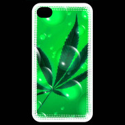 Coque iPhone 4 / iPhone 4S Cannabis Effet bulle verte