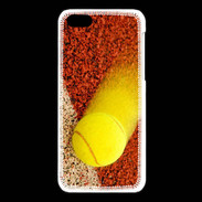 Coque iPhone 5C Balle de tennis sur ligne de cours