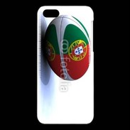 Coque iPhone 5C Ballon de rugby Portugal