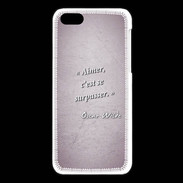 Coque iPhone 5C Aimer Rose Citation Oscar Wilde