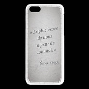 Coque iPhone 5C Brave Gris Citation Oscar Wilde
